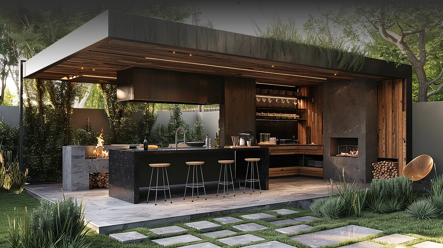 Terraza y quincho departamento